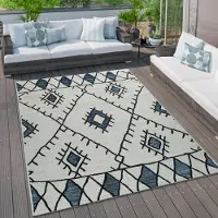 Paco Home Tapis d'extérieur Tapis de cuisine Balcon Terrasse Différents motifs Couleurs Tailles Dimensions 80 x 150 cm