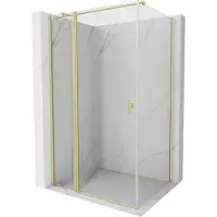 Mexen Mist T cabine de douche pivotante 100 x 110 cm, transparent, or brossé - 8A4T-100-110-55-00