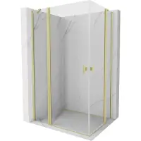Mexen Cabine de douche pivotante Mist Duo 105 x 85 cm, transparent, or brossé - 8A4-105-085-55-00