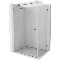 Mexen Lunar T cabine de douche pivotante gauche 140 x 80 cm, transparent, gun metal - 834T-140-080-95-00-L