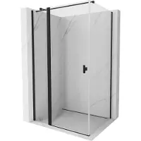 Mexen Mist T cabine de douche battante 105 x 110 cm, transparent, noir - 8A4T-105-110-70-00