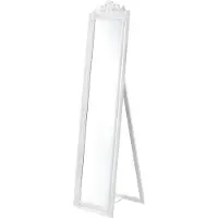 En.casa Miroir sur pied 'Arezzo' 160x40 cm rectangulaire basculant blanc