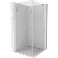 Mexen Lunar-B L cabine de douche pivotante gauche 80 x 80 cm, transparent, chrome - 832L-080-080-01-00-L