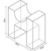 Softee Figure Rembourrée Seat 60x60x30cm