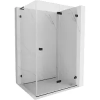 Mexen Lunar-F L cabine de douche pliante droite 90 x 80 cm, transparent, noir - 836L-090-080-70-00-P