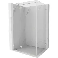 Mexen Lunar T cabine de douche pivotante gauche 115 x 80 cm, transparent, nickel brossé - 834T-115-080-97-00-L