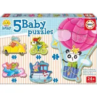 Educa Puzzle bébé Animaux et transport 5en1 (3-5 pièces)