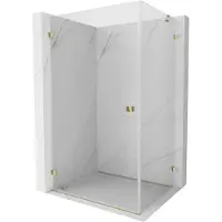 Mexen Lunar-B cabine de douche pivotante gauche 85 x 80 cm, transparent, or - 832-085-080-50-00-L