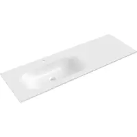 Mexen Vela lavabo à encastrer dans le plan de travail à gauche 141 x 46,5 cm, blanc brillant - 25231400L
