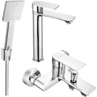 Mexen Royo R45 Mélangeur lavabo et baignoire avec accessoires, chrome (72213R45-00)