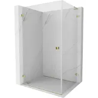 Mexen Lunar-B L cabine de douche pivotante gauche 100 x 80 cm, transparent, doré - 832L-100-080-50-00-L