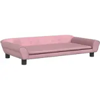 vidaXL Canapé pour enfants Rose 100x50x26 cm Velours