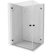 Mexen Lunar-B Duo cabine de douche battante 100 x 90 cm, transparent, noir - 832-100L-090P-70-00