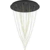 Eglo Suspension LED Trepuco, suspension élégante, suspension en métal noir et doré, suspension blanc chaud, Ø 58 cm