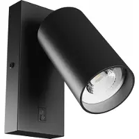 Spectrum Applique Squalla Variosa Noir max. 10W GU10 sans ampoule avec interrupteur