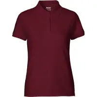 Neutral Neutre O22980 | Polo classique femme / 100% coton équitable - Couleur : Bordeaux - Taille : XXL