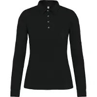 Kariban Pack 5 Polo jersey manches longues femme Noir - Kariban K265 - Taille XL