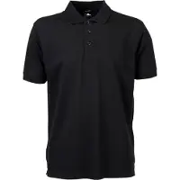 Tee Jays Polo Hommes Luxury Stretch, Manches Courtes BC3305 (5XL) (Noir)