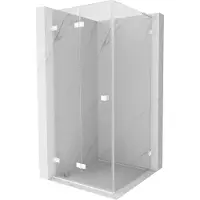 Mexen Lunar-F L cabine de douche pliante gauche 80 x 80 cm, transparent, blanc - 836L-080-080-20-00-L