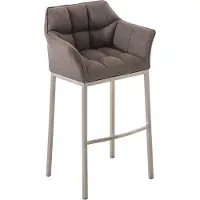 CLP Tabouret de bar Damaso E tissu avec piètement 4 pieds