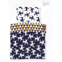 Darymex Linge de lit en coton imprimé / MOOSY BLUE / 90x120 +1x 40x60