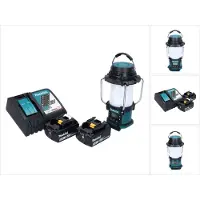Makita DMR055T1 Radio avec lanterne sans fil 18V FM 360° + 2x Batteries 5,0Ah - Chargeur