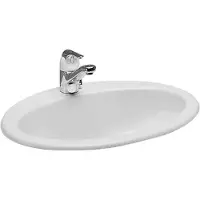 Laufen Indova lavabo encastré, par le haut, avec plage de robinetterie, 1 trou pour robinetterie, a (480 mm, 610 mm)