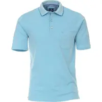 REDMOND Homme Redmond Casual Regular Fit Polo bleu clair, Unicolore