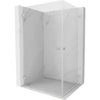 Mexen Cabine de douche pivotante Lunar-B Duo 95 x 85 cm, transparent, nickel brossé - 832-095L-085P-97-00