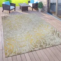 Paco Home Tapis d'extérieur Balcon Terrasse Tapis de cuisine vintage Motifs orientaux Losanges Ethnique Dimensions 160 x 220 cm