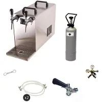Ich-zapfe Système de tirage à bière STREAM 50 - Kit complet 2 lignes, refroidisseur 55 L/h en acier inoxydable