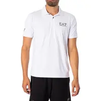 EA7 pour homme. 8NPF23_PJEMZ Polo Sport Ventus 7 blanc (XL), Casuel, Polyester, Manche courte