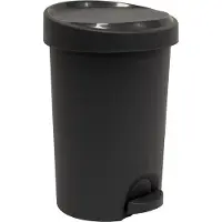 Eda Plastiques EDA 010629 G.ANT EDA Poubelle à pédale Stepy, 15 litres, PP, anthracite