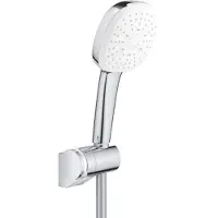GROHE Barre de douche TEMPESTA 110 CUBE, 2 jets, Water Saving Plus, 600mm chromé (3 Types de jets, 8.40 l/min)