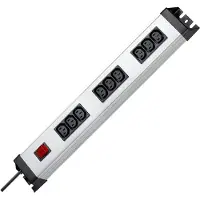 Kopp Prise multiple Powerversal 3x3x IEC-320C13 avec interrupteur