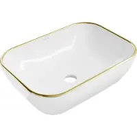 Mexen Lavabo RITA blanc, rayures dorées 45 cm