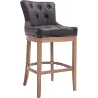 CLP Tabouret de bar Lakewood cuir véritable, antique clair