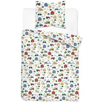 Detexpol Linge de lit, parure de lit en coton pour enfants 140 x 200 xoxo 4934a La Ferme