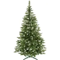 Springos Arbre de Noël artificiel pin diamant neige artificielle vrais cônes 120 cm