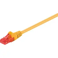 Goobay 68403 CAT 6 câble patch, U/UTP, jaune, 20 m - CCA mélange de cuivre