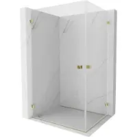 Mexen Lunar-B Duo cabine de douche pivotante 85 x 80 cm, transparent, or - 832-085L-080P-50-00