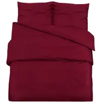 vidaXL Ensemble de literie Bordeaux rouge 140x200 cm Microfibre légère