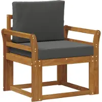 vidaXL Canapé d'extérieur en bois d'acacia massif et polyester naturel