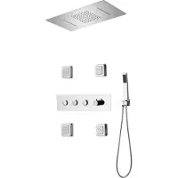 Mexen Soler ensemble de douche encastré, chromé - 7601-04-00