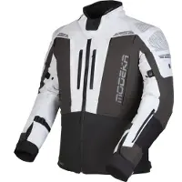 Modeka Hydron blouson textile imperméable pour moto, gris clair/gris foncé/noir, XL