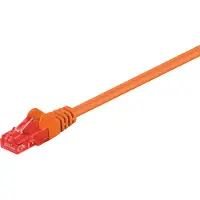 Goobay Câble patch CAT 6, U/UTP, orange, 15 m - Conducteur en aluminium recouvert de cuivre (CCA)