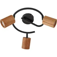LINDBY Plafonnier , Stralino, dimmable, Bois, Couloir, Bois, Moderne