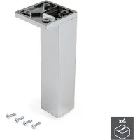 Emuca Smartfeet Furniture Adjustable Foot Argenté