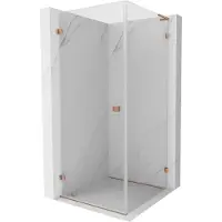 Mexen Lunar-B L cabine de douche pivotante gauche 90 x 90 cm, transparent, cuivre brossé - 832L-090-090-65-00-L