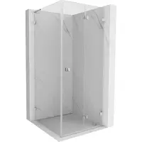 Mexen Lunar-F L cabine de douche pliante droite 90 x 90 cm, transparent, chrome - 836L-090-090-01-00-P